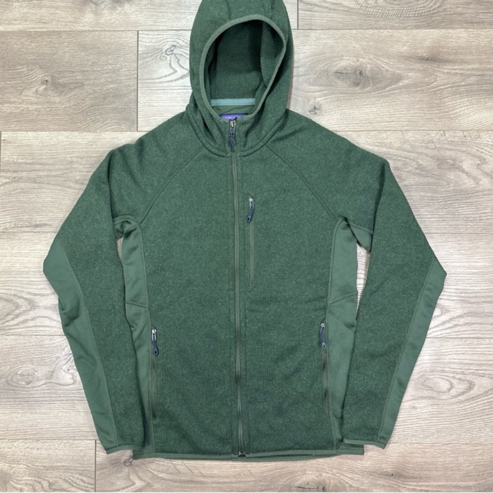 Patagonia Performance Better Sweater Hoody Green Fleece Jacket Men’s Size Small